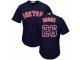 Men's Majestic Boston Red Sox #26 Wade Boggs Navy Blue Team Logo Fashion Cool Base MLB Jersey