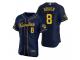 Men's Milwaukee Brewers Ryan Braun Nike Navy 2020 Alternate Jersey