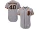 Men's San Francisco Giants Madison Bumgarner Majestic Gray Flexbase Authentic Collection Player Jersey