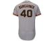 Men's San Francisco Giants Madison Bumgarner Majestic Gray Flexbase Authentic Collection Player Jersey