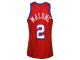 Mitchell & Ness Moses Malone Philadelphia 76ers 1993-94 Hardwood Classics Throwback Authentic Home Jersey - Red