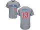 MLB Chicago Cubs #13 Aaron Brooks Men Grey Authentic Flexbase Collection Jersey