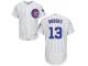 MLB Chicago Cubs #13 Aaron Brooks Men White Authentic Flexbase Collection Jersey