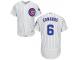 MLB Chicago Cubs #6 Carl Edwards Men White Authentic Flexbase Collection Jersey