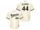 MLB Milwaukee Brewers #44 Hank Aaron Men Fashion Cool Base Cream Jerseys