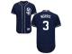 Navy Blue Derek Norris Men #3 Majestic MLB San Diego Padres Flexbase Collection Jersey