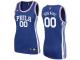 Philadelphia 76ers adidas Women's Custom Replica Road Jersey - Royal