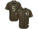 Reds #5 Johnny Bench Green Salute to Service Stitched Baseball Jersey