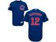 Royal Kyle Schwarber Men #12 Majestic MLB Chicago Cubs Flexbase Collection Jersey