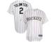 Troy Tulowitzki Colorado Rockies #2 Majestic Replica Jersey - White Pinstripe