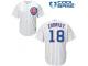 White Ben Zobrist Men #18 Majestic MLB Chicago Cubs Cool Base Home Jersey