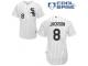 White Bo Jackson Men #8 Majestic MLB Chicago White Sox Cool Base Home Jersey