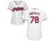 White Erik Gonzalez Women #78 Majestic MLB Cleveland Indians 2016 New Cool Base Jersey