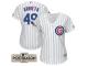 Women Jake Arrieta #49 Chicago Cubs 2017 Postseason White Cool Base Jersey