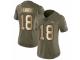 Women Nike Denver Broncos #18 Peyton Manning Limited Olive/Gold 2017 Salute to Service NFL Jersey