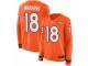 Women Nike Denver Broncos #18 Peyton Manning Limited Orange Therma Long Sleeve NFL Jersey