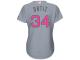 Women's Boston Red Sox David Ortiz Majestic Gray Fashion 2016 Mother's Day Cool Base Replica Jersey